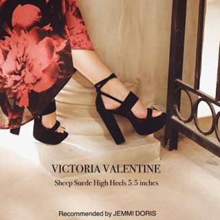 VICTORIA HIGH HEELS ( BLACK SUEDE )