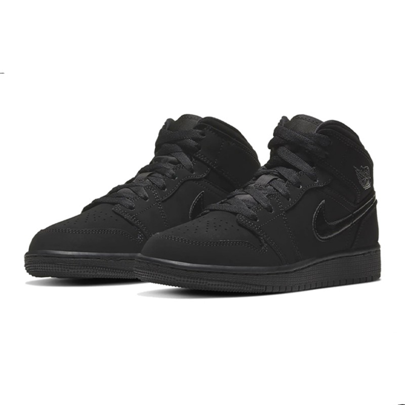 jordan 1 mid black suede