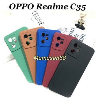 เคสโทรศัพท์มือถือ ซิลิโคนนุ่ม สีแคนดี้ สําหรับ OPPO Realme C35 C30C55 C21Y C25Y C11 2021 C12 C25s