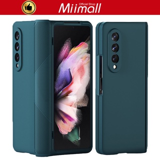 Miimall เคส Samsung Galaxy Z Fold 3 เคสกันกระแทก หรูหราเคสบานพับ ครอบคลุมพีซี าครอบป้องกัน สำหรับ Galaxy Z Fold3 5G 2021