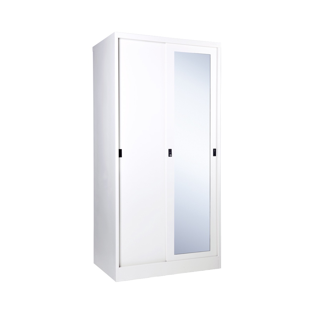 [จัดส่งพร้อมติดตั้งฟรี] KIOSK ตู้เสื้อผ้ารุ่น IXYmild บานเลื่อน กว้าง 91.4 cm. มีหลายสีให้เลือก - รูปที่ 4