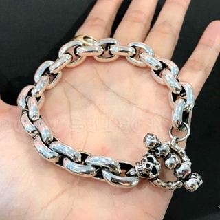 ข้อมือเงินแท้ ลายโซ่ Sterling Silver 925 NSSK868