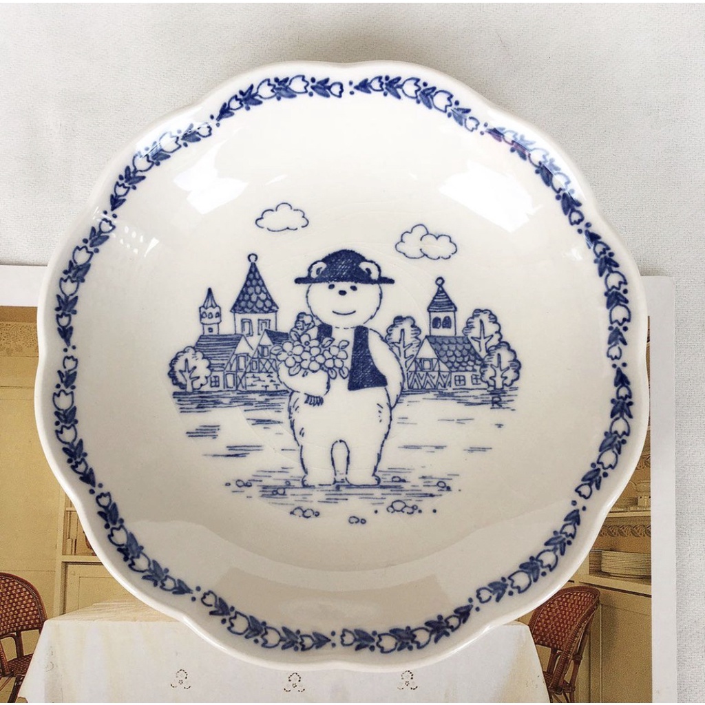 (พร้อมส่ง) จานวางเนย น้องหมี Nikko  ใหม่ มีงานะคะ