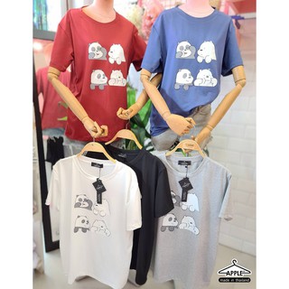 เสื้อยืด ลาย 3หมีจอมป่วน Bare Bears วีแบร์แบร์ 4หน้า โพลีเอสเตอร์ โอเวอร์ไซส์/ฟรีไซส์