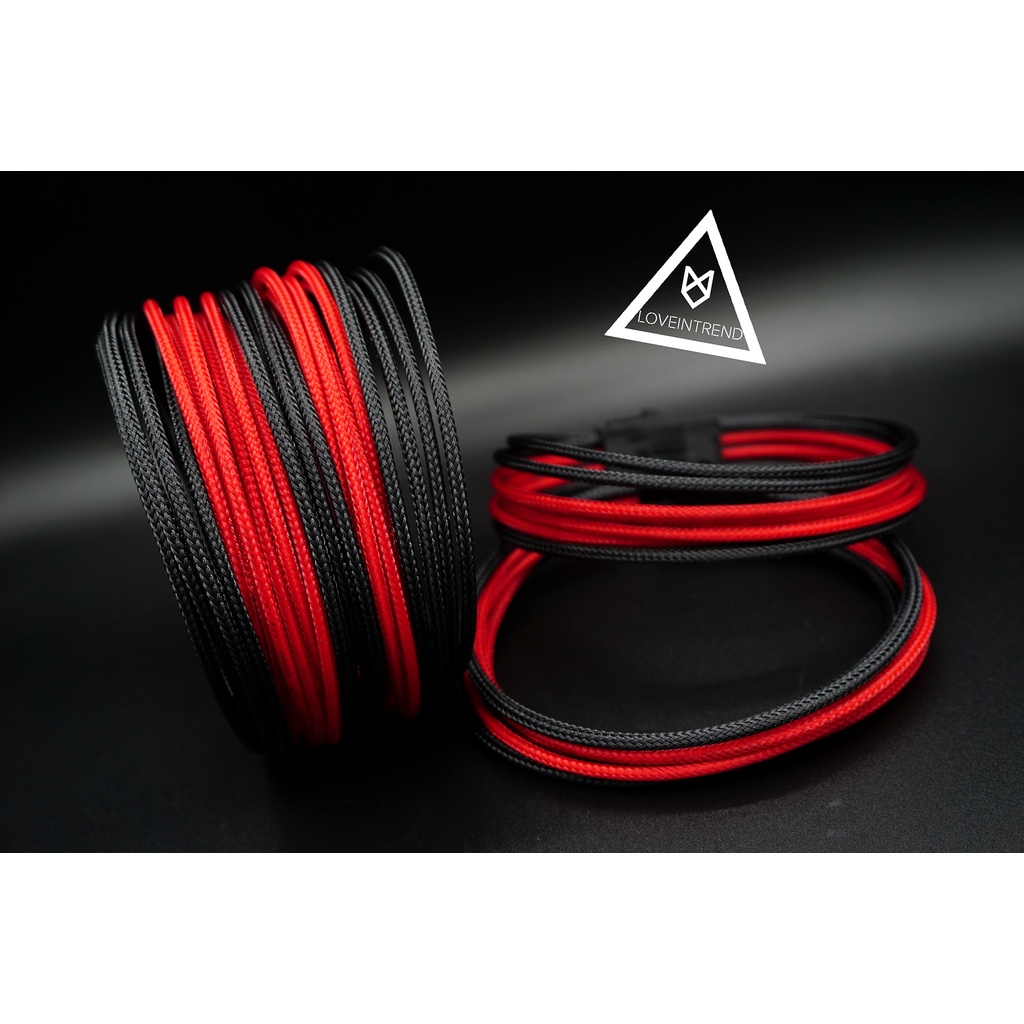 สายถักแต่งคอมพิวเตอร์ 24pin 8pin M/B CPU VGA  (สีทรูโทน)