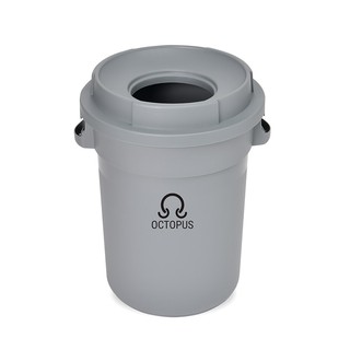 MW-08H ถังขยะใหญ่ ฝาหลุม 80 ลิตร Octopus MW-08H Large Waste Bin with Lid, 80 liter Octopus