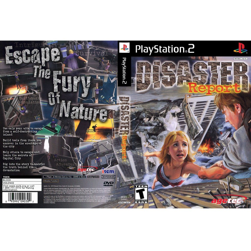 เกมส์ Disaster Report (PS2) สำหรับเครื่องที่แปลงระบบแล้วเท่านั้น