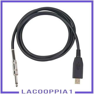 ( Lacoopia 1 ) สายแจ็คเชื่อมต่อเสียงกีตาร์เบส 1 / 4 นิ้ว Usb To 6 . 35 มม . 1 ชิ้น