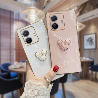 ใหม่ เคสโทรศัพท์มือถือแบบนิ่ม ชุบไฟฟ้า ลายการ์ตูนน่ารัก สําหรับ VIVO Y02S Y77 5G Y77 5G 2022 VIVO Y02S