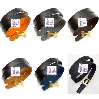 H ermes Belt 32mm + หัวทองด้าน เลือก สาย เข็มขัด ได้  ของแท้