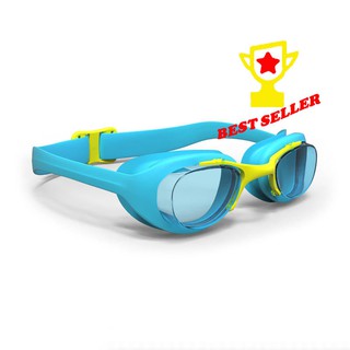 แว่นตาว่ายน้ำ  (สีฟ้า/เหลือง) สำหรับเด็ก   ทนทาน  !!! สินค้าแท้ 100% ขายดี !!!  SWIMMING GOGGLES  XBASE   BLUE YELLOW