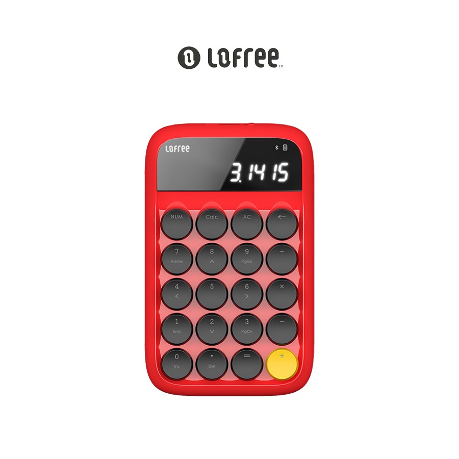 Xiaomi Lofree 2in1 Calculator&Number Pad (RED) ใช้งานกับ Mac,IOS,Windows,Android #คีย์บอร์ดตัวเลข #เ