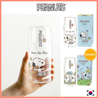 [Peanuts] Snoopy Double glass set 2 Type สนูปปี้ snoopy ของใช้ snoopy แก้ว