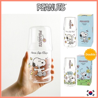 [Peanuts] Snoopy Double glass set 2 Type สนูปปี้ snoopy ของใช้ snoopy แก้ว