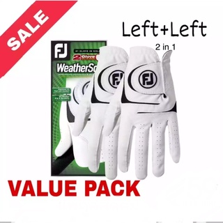 Footjoy Weathersof Bonus pack 2 pcs// ถุงมือกอล์ฟแพ็คสุดคุ้ม 2 ชิ้น// ถุงมือ Footjoy weathersof