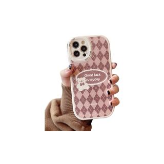 เคสน่ารักการ์ตูนลายสก๊อต หมี สำหรับ iPhone 11 7Plus 8Plus Xr XS 13 12 Pro MaxTPU Case