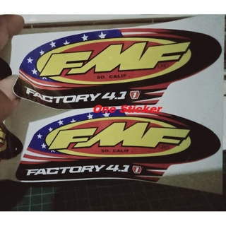 สติกเกอร์ พิมพ์ลาย Fmf 4.1 สําหรับติดท่อไอเสียรถจักรยานยนต์โรงงาน