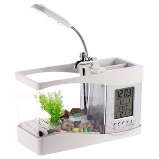 ตู้ปลาตั้งโต๊ะอเนกประสงค์ 1.5L USB Mini Desktop Aquarium (สีดำ)