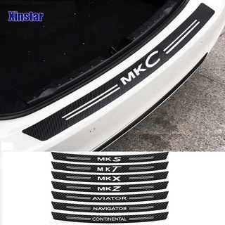 สติกเกอร์คาร์บอนไฟเบอร์ ติดกันชนหลังรถยนต์ อุปกรณ์เสริม สําหรับ Lincoln AVIATOR CONTINENTAL NAVIGATOR MKC MKS MKT MKX MKZ 1 ชิ้น