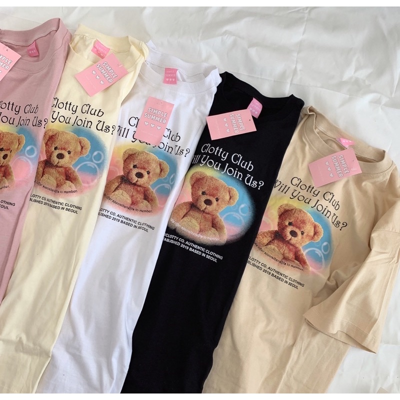 Sugarbeetshop | S105 Glotty Club เสื้อโอเวอร์ไซต์ oversize เสื้อยืดผ้า cotton