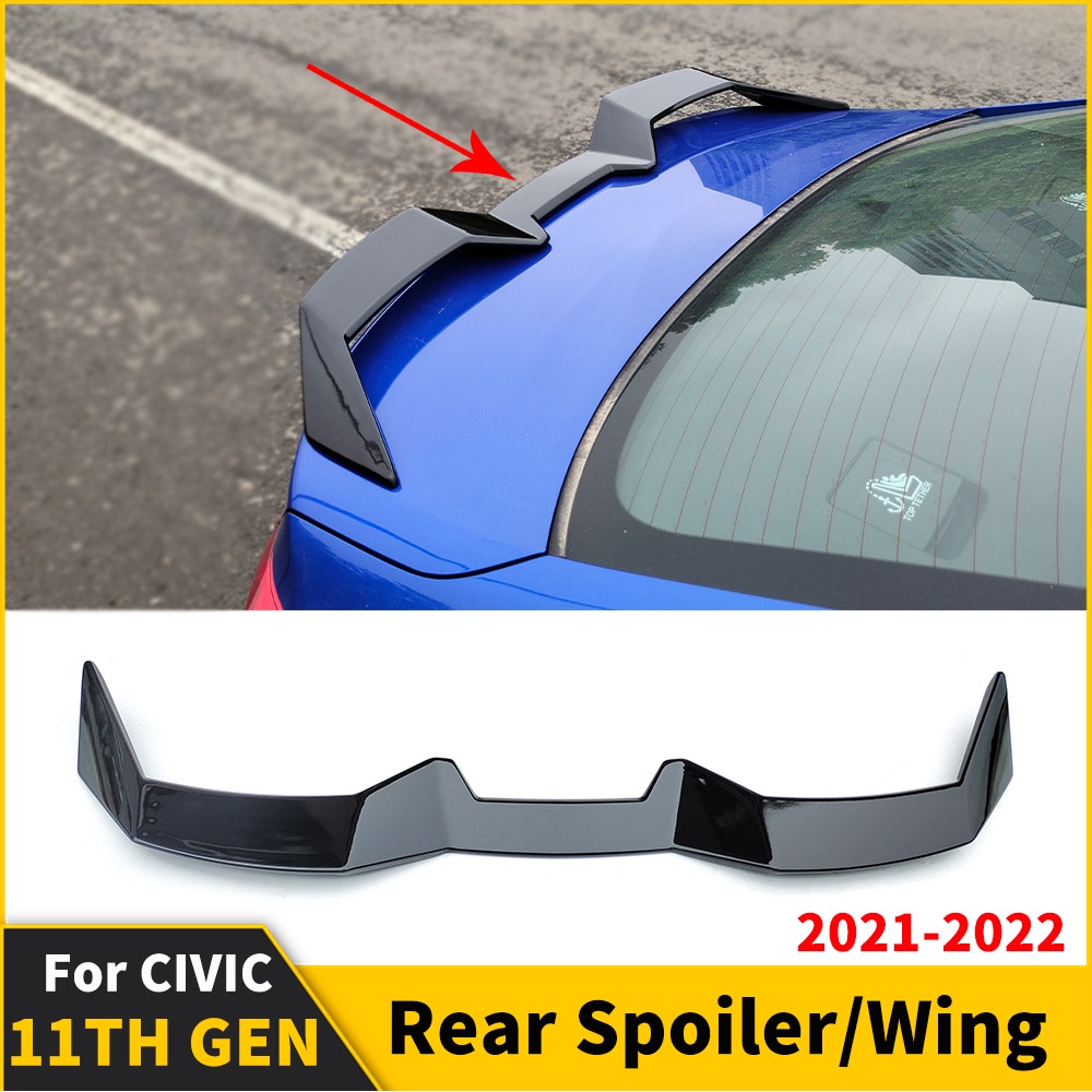 ด้านหลังสปอยเลอร์กีฬา Wing Tail Boot Trunk Lip Air Deflector สําหรับ Honda CIVIC 11TH Gen 2021 2022 ซีดาน FE1 FK การปรับแต่ง Refit Body Kit
