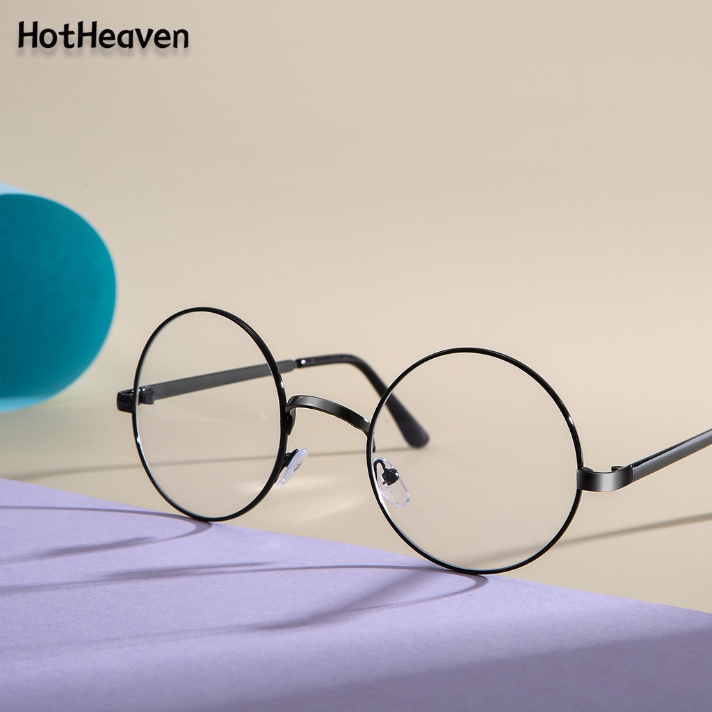 3 สี ทุกเพศ กลางแจ้ง แฟชั่น ตกแต่ง โลหะ กรอบกลม แว่นตา ผู้หญิง ผู้ชาย ป้องกันดวงตา เต็มขอบ แว่นตา