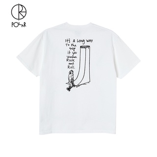 เสื้อยืดแขนสั้น พิมพ์ลายโลโก้ตัวอักษร Polar Skate Co RocknRoll สําหรับผู้ชาย