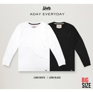 Just Say Bad ® เสื้อแขนยาว 3XL 4XL ไซส์ใหญ่2 ( จั้มแขน ) สีดำ ขาว รุ่น Classic Long เสื้อยืดคนอ้วน / เสื้อคนอ้วน  BLB