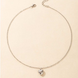 Silver heart charm necklaces สร้อยหัวใจจี้เงิน