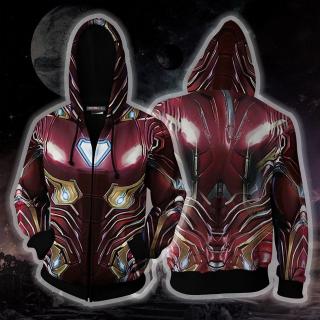 เสื้อกันหนาวมีฮู้ด the avengers tony stark marvel superhero 3 d แต่งซิป