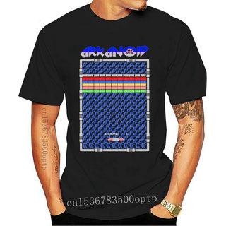 เสื้อยืดผ้าฝ้ายพิมพ์ลายคลาสสิก เสื้อยืดลําลอง แขนสั้น พิมพ์ลาย Arkanoid Round 1 Nes Game สีดํา สําหรับผู้ชาย S 5 699287