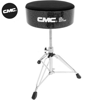 CMC® CM-DT900 / SEAT900 (สีดำ) เก้าอี้กลอง เบาะกลม หุ้มด้วยกำมะหยี่ด้านบน แบบปรับเกลียว ขาตะเกียบคู่ อย่างดี