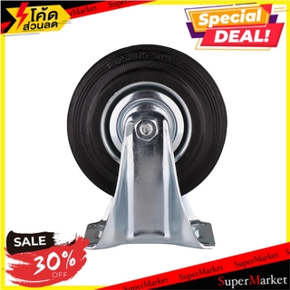 ลูกล้อ RUBBER FITT 037125 แป้นตาย 5 นิ้ว ลูกล้อ RIGID CASTER WHEEL 5" FITT 037125 RUBBER BLACK