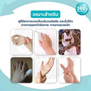 [360wellness สุขภาพครบวงจร] สายรัดข้อมือ แผ่นเหล็ก *ใส่ได้ซ้ายและขวา* ที่ดามนิ้ว เฝือกนิ้วมือ ที่รัดข้อมือ พยุงข้อมือ
