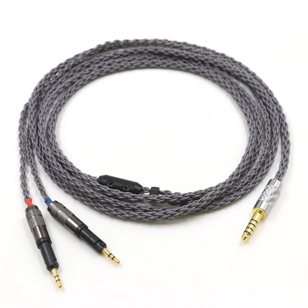 ใหม่HIFI 6.35 มม.4.4 มม.2.5 มม.8 แกน7N OCCชุบเงินR70Xหูฟังอัพเกรดสําหรับ ATH-R70X R70X R70X5 หูฟัง