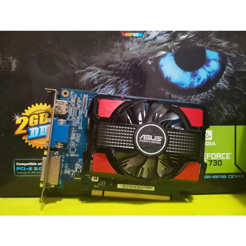การ์ดจอ ASUS รุ่น NVIDIA GeForce GT 730 2GB DDR3 128bit (no box) สินค้ามือสอง ไม่มีกล่อง