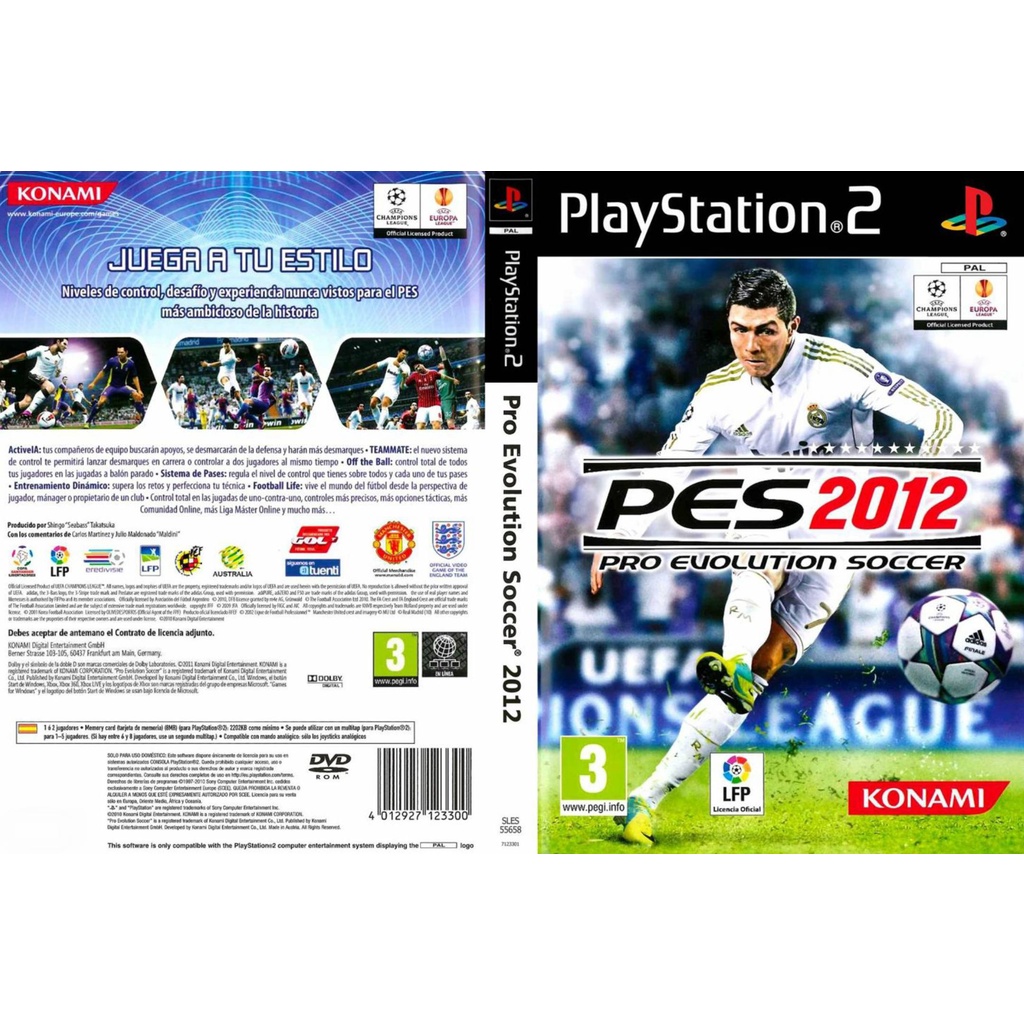แผ่นเกมส์ PS2 PES Pro Evolution Soccer 2012 คุณภาพ ส่งไว (DVD)