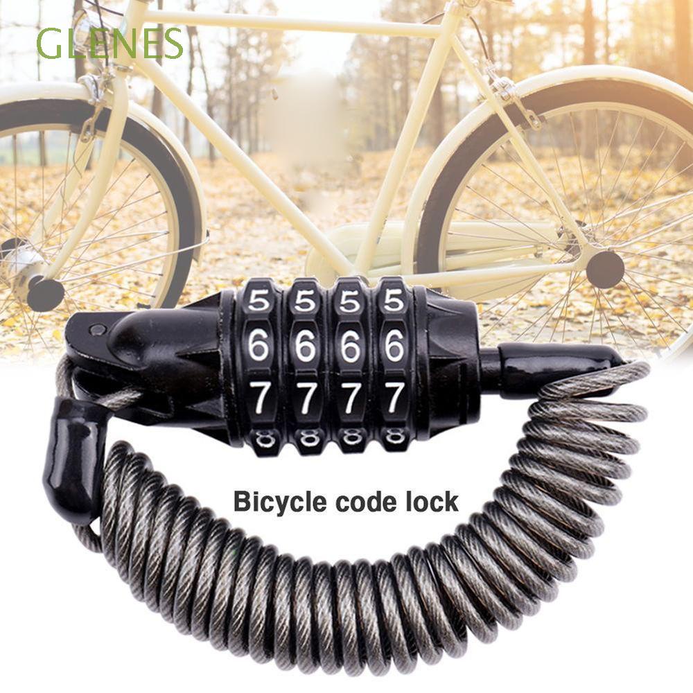 GLENES Multifunction Helmet Lock Cabke Riding Antitheft Lock Bicycle