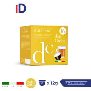 Don Carlos Te al Limone Dolce Gusto 16x ชาเลมอน ชาพรีเมียม ชาน้ำเข้าจากอิตาลี ชาแคปซูล ดอลเช่ กุสโต