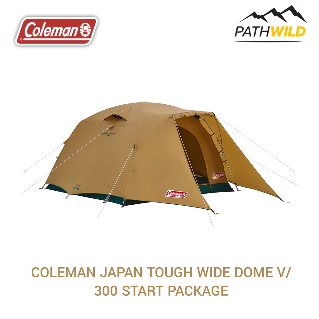 เต็นท์ขนาดครอบครัว COLEMAN JAPAN TOUGH WIDE DOME V/300 START PACKAGE มีแผ่นปูพื้นด้านใน และแผ่นรองเต็นท์รวมอยู่ในเซ็ต