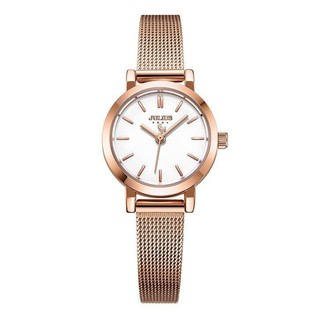 JULIUS WATCH JA1049 โรสโกลด์(ROSEGOLD) นาฬิกาข้อมือผู้หญิง แบรนด์เกาหลี แฟชั่นฮิตของแท้ สายสแตนเลส