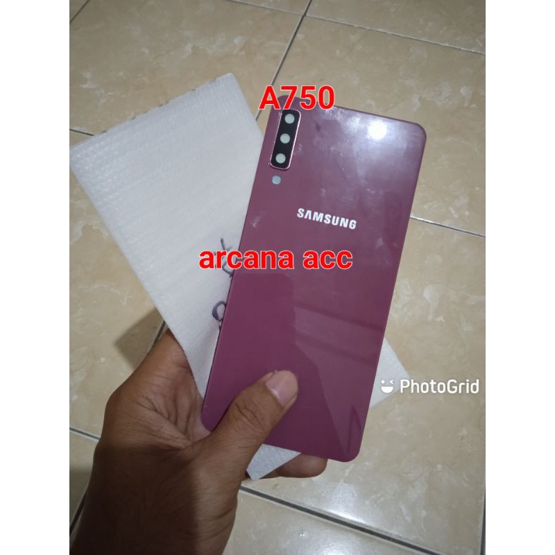 Samsung A7 2018 ฝาหลังประตูหลังฝาหลัง Samsung A7 2018 A750 สีชมพู