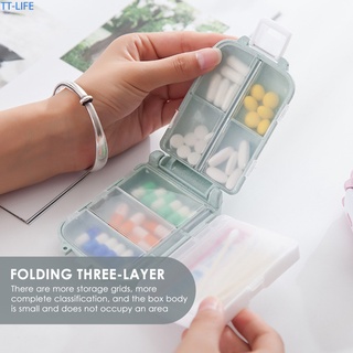 【TTLIFE】Portable Medicine Box Sub-packing Box Portable Mini Small Box One Week Sealed Large-capacity Storage Box