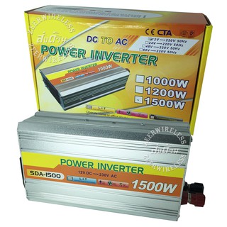 SOLAR อินเวอร์เตอร์ SDA-1500A 1500W DC 12V to AC 220V Solar Power Inverter