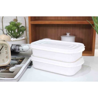 Food Box กล่องใส่อาหารพลาสติก 2 pcs JP Quality 350ml 9x16x8 cm 1543