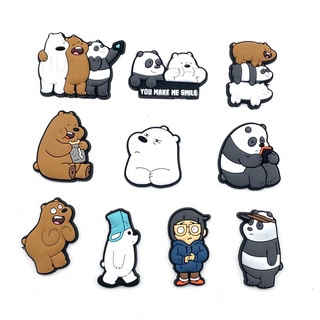 Crocs Jibbitz เข็มกลัด รูป We Bare Bears สําหรับตกแต่งรองเท้า Diy