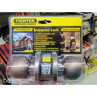 FIGHTERลูกบิดประตูพร้อมอุปกรณ์ครบไม่ลอกไม่ดำไม่เป็นสนิม