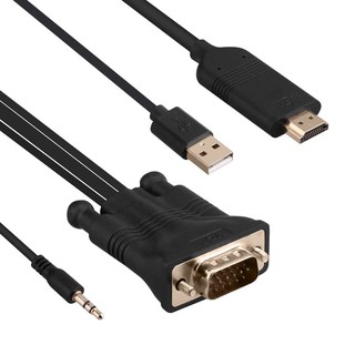 Onten OTN-5152 VGA to HDMI ยาว1.8เมตร with Audio up to 1920x1920 resolution