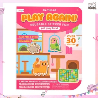 สมุดเกม Sticker แบบติดซ้ำได้แบรนด์ Ooly On-The-Go Play Again ลาย Pet Play Land