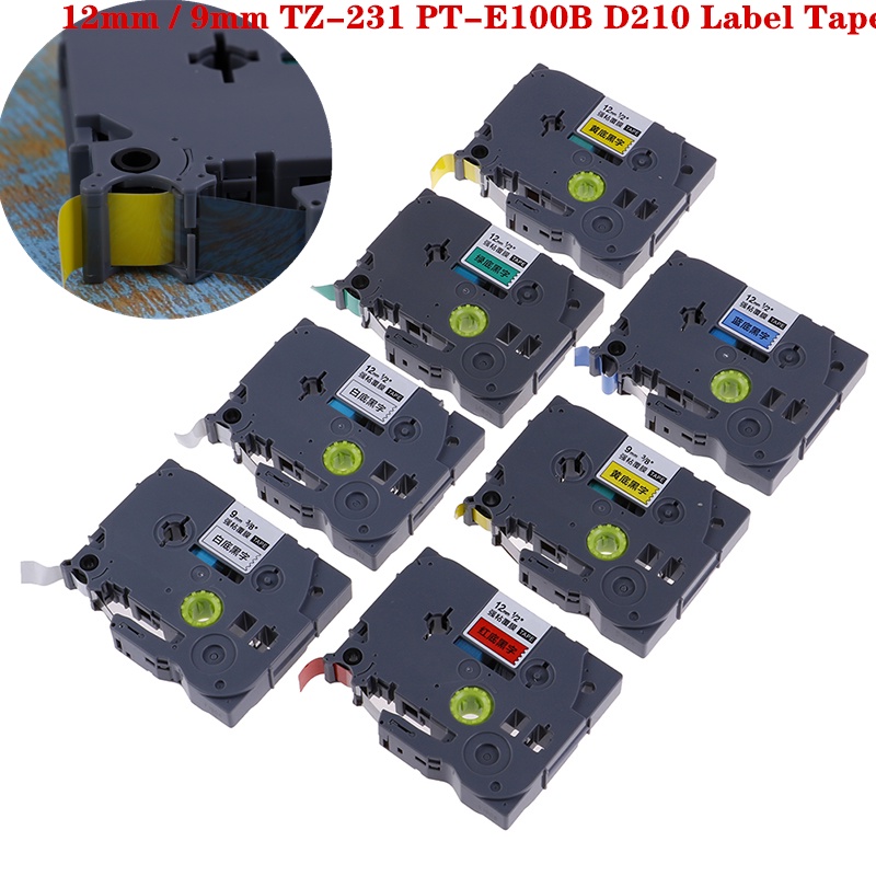 12 มม.9 มม.TZ-231 PT-E100B D210 เทปฉลากสําหรับ Brother P-touch เครื่องพิมพ์ [BETTERPH]